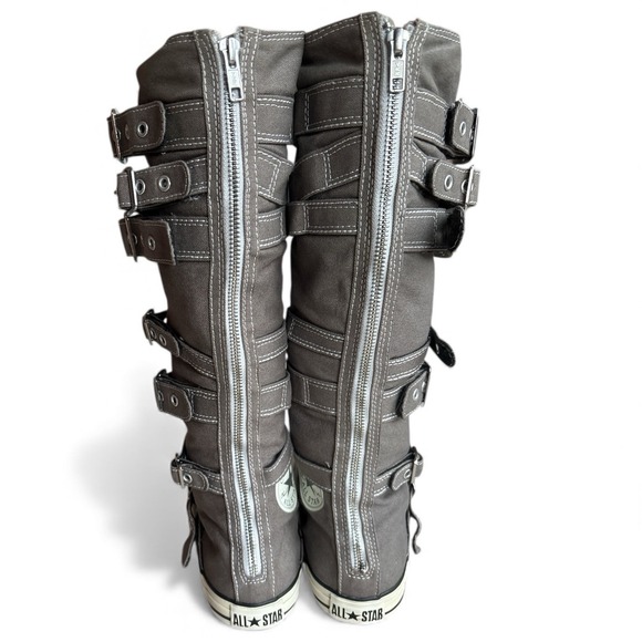 RARE Converse All Star XX-HI Buckle Zip Shoes 131128C Gray Men's 8, Women's 10 - Picture 7 of 9